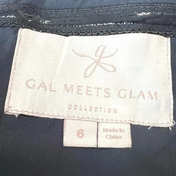 Gal Meets Glam Lucille Starry Night Midnight Shimmer Cocktail Dress Women’s 6 - Picture 11 of 12